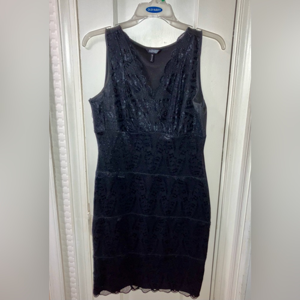 Black lace formal dress